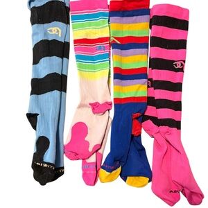 Colorful Striped Knee-High Socks Set